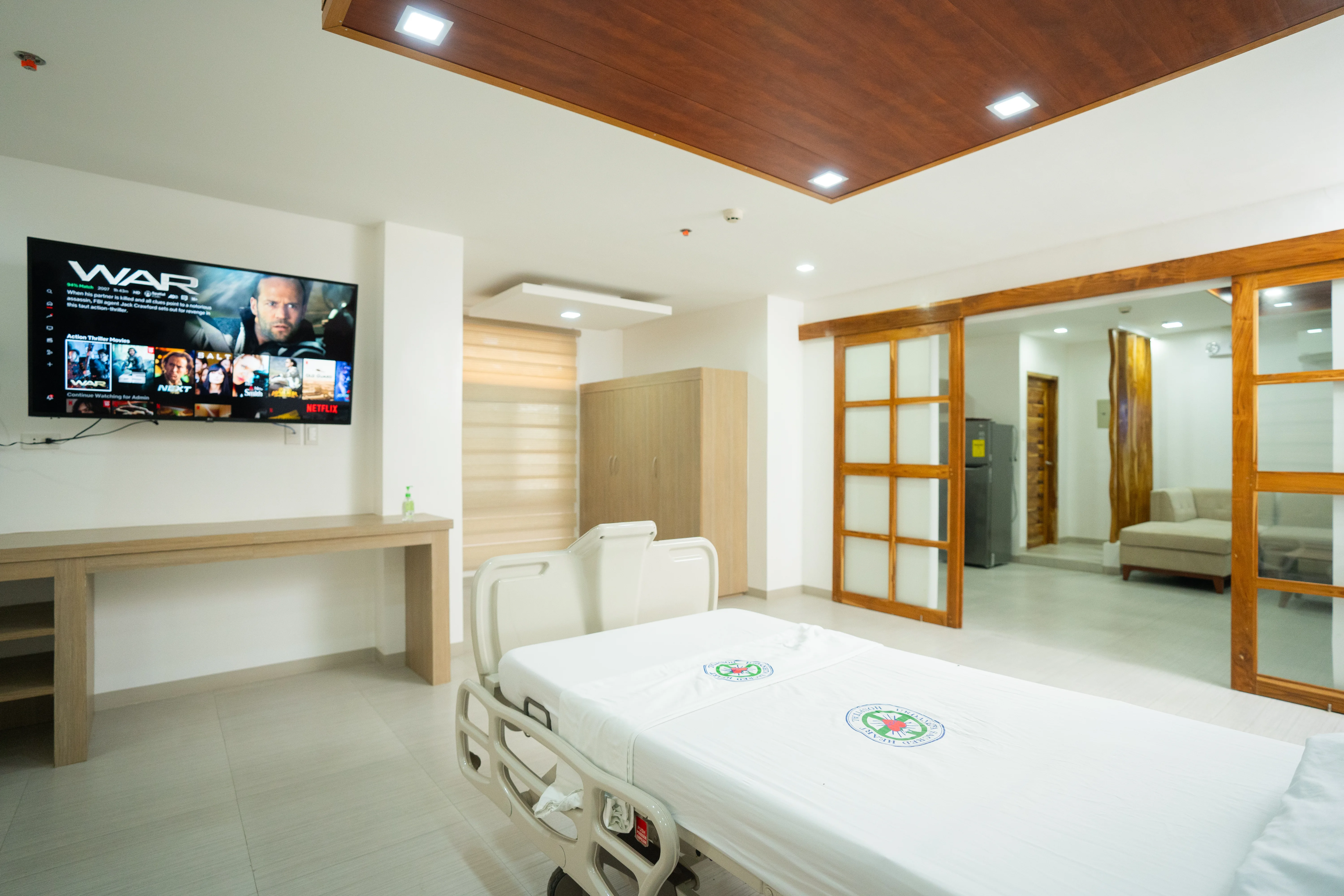 A private patient room at Urdaneta Sacred Heart Hospital